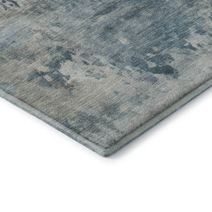 HomeRoots 8' X 10' Teal And Taupe Abstract Area Rug - UV-Resistant, Stain-Repellent, Machine Washable Design 717162