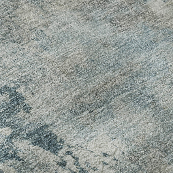 HomeRoots 8' X 10' Teal And Taupe Abstract Area Rug - UV-Resistant, Stain-Repellent, Machine Washable Design 717162