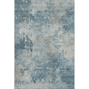 HomeRoots 9' X 12' Teal and Taupe Abstract Area Rug - Washable, UV-Protected, Perfect for Busy Homes! 717163