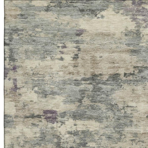 HomeRoots 5' X 8' Stylish Sage and Gray Abstract Area Rug - Washable, UV Protected, Perfect for High Traffic Areas! 717166