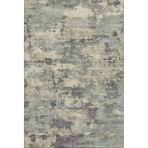 HomeRoots 8' Sage and Gray Abstract Round Rug - Washable, UV Protected, Durable, Perfect for Busy Homes 717167