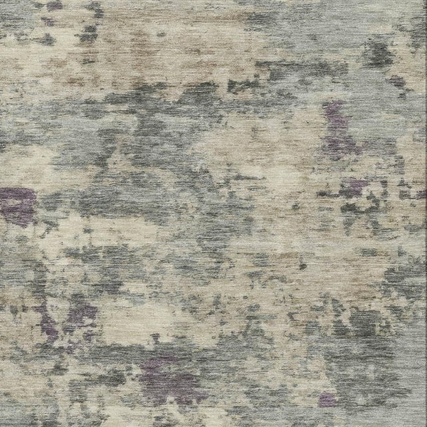 HomeRoots 8' Sage and Gray Abstract Round Rug - Washable, UV Protected, Durable, Perfect for Busy Homes 717167