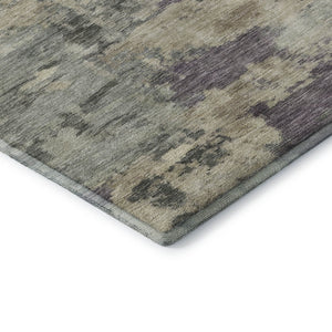 HomeRoots 8' Sage and Gray Abstract Round Rug - Washable, UV Protected, Durable, Perfect for Busy Homes 717167
