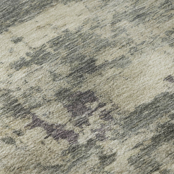 HomeRoots 8' Sage and Gray Abstract Round Rug - Washable, UV Protected, Durable, Perfect for Busy Homes 717167