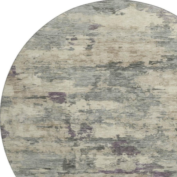 HomeRoots 8' X 10' Elegant Sage & Gray Abstract Washable Area Rug with UV Protection for Busy Homes & Style 717168