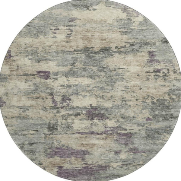 HomeRoots 8' X 10' Elegant Sage & Gray Abstract Washable Area Rug with UV Protection for Busy Homes & Style 717168