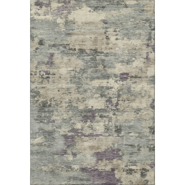 HomeRoots 9' X 12' Sage and Gray Abstract Washable Area Rug – Durable, Non-Slip, UV-Resistant for Any Room 717169