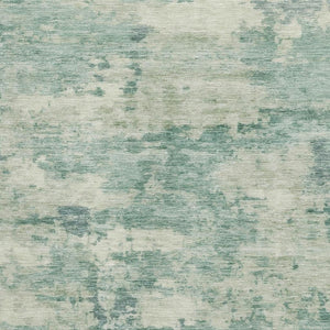 HomeRoots 5' X 8' Teal Abstract Area Rug - Washable, UV Protected, Stylish, and Durable for High-Traffic Rooms 717172