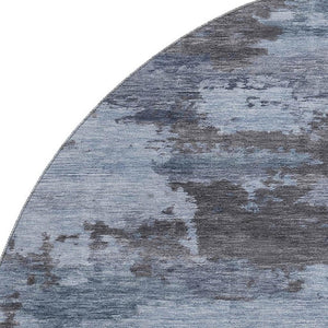 HomeRoots 8' X 10' Contemporary Blue and Charcoal Abstract Washable Area Rug with UV Protection & Durability 717180