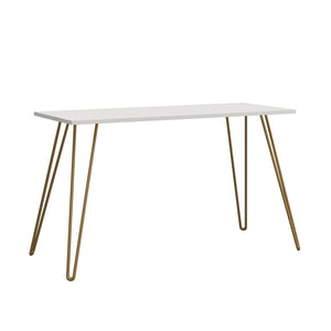English Elm Owen Industrial Writing Desk with Hairpin Legs for Small Apartments and Home Offices B2733P417364