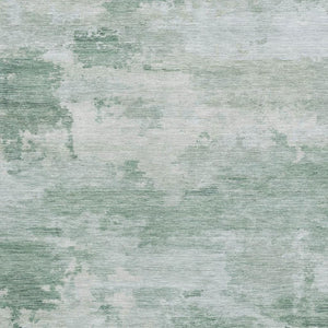 HomeRoots 5' X 8' Mint Green and Aqua Abstract Area Rug - Washable, UV-Protected, Non-Slip for Modern Spaces 717184