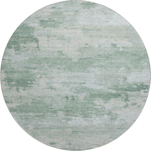 HomeRoots 8' X 10' Mint Green & Aqua Abstract Washable Area Rug - UV Protected, Stain Resistant, Modern Design 717186