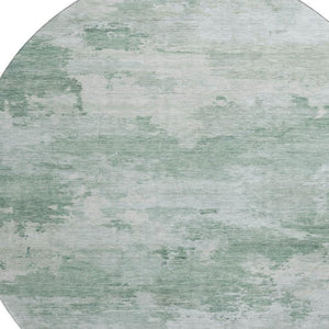 HomeRoots 8' X 10' Mint Green & Aqua Abstract Washable Area Rug - UV Protected, Stain Resistant, Modern Design 717186