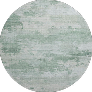 HomeRoots 8' X 10' Mint Green & Aqua Abstract Washable Area Rug - UV Protected, Stain Resistant, Modern Design 717186