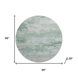 HomeRoots 8' X 10' Mint Green & Aqua Abstract Washable Area Rug - UV Protected, Stain Resistant, Modern Design 717186