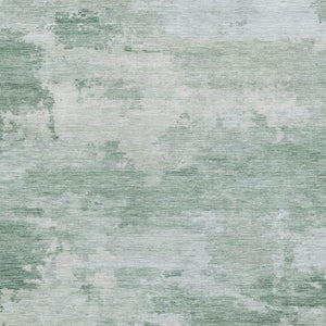 HomeRoots 9' X 12' Mint Green & Pale Aqua Abstract Washable Area Rug – Kid & Pet Friendly with UV Protection! 717187