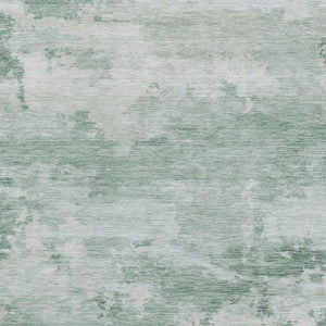HomeRoots 10' X 14' Modern Mint Green & Pale Aqua Abstract Area Rug - Washable, UV Protected, Durable Design 717188