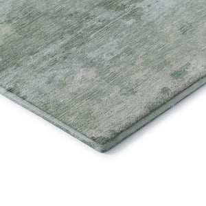 HomeRoots 10' X 14' Modern Mint Green & Pale Aqua Abstract Area Rug - Washable, UV Protected, Durable Design 717188