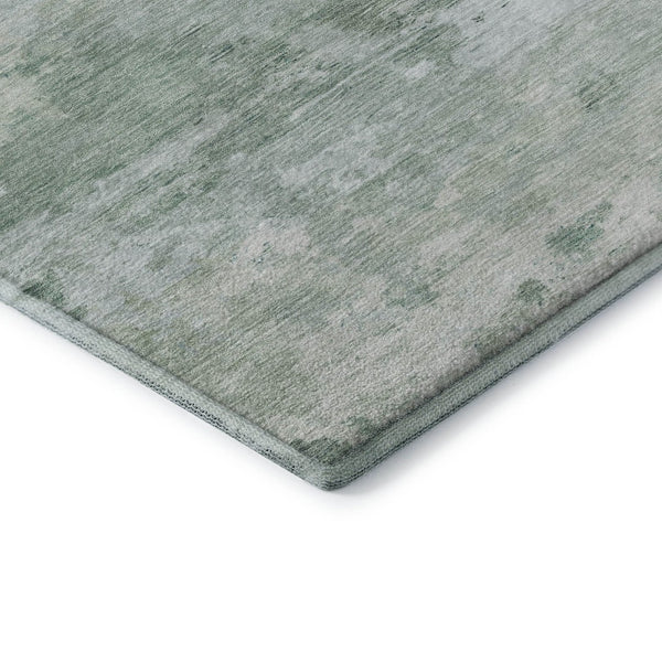HomeRoots 10' X 14' Modern Mint Green & Pale Aqua Abstract Area Rug - Washable, UV Protected, Durable Design 717188