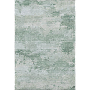 HomeRoots 10' X 14' Modern Mint Green & Pale Aqua Abstract Area Rug - Washable, UV Protected, Durable Design 717188