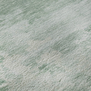 HomeRoots 10' X 14' Modern Mint Green & Pale Aqua Abstract Area Rug - Washable, UV Protected, Durable Design 717188