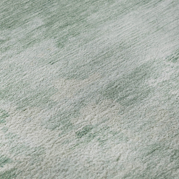 HomeRoots 10' X 14' Modern Mint Green & Pale Aqua Abstract Area Rug - Washable, UV Protected, Durable Design 717188