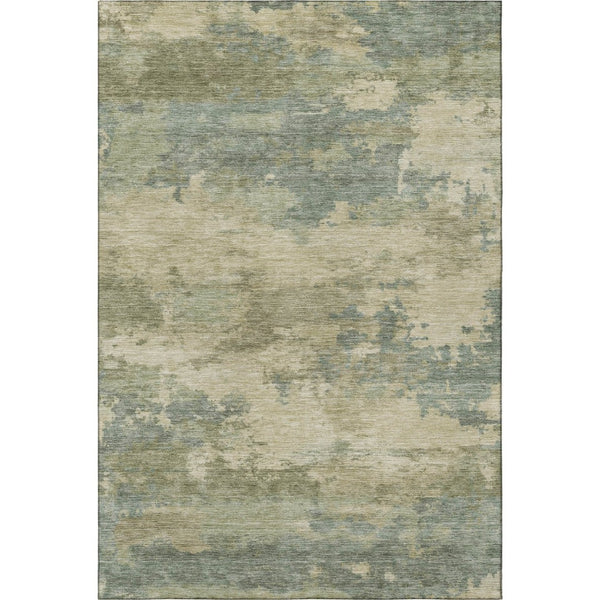 HomeRoots 5' X 8' Pale Aqua & Beige Abstract Area Rug - Washable, UV Protected, Stylish Home Essential! 717196