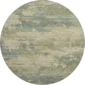 HomeRoots 8' X 10' Pale Aqua & Beige Abstract Area Rug - Washable, UV Protected, Pet-Friendly & Stylish! 717198