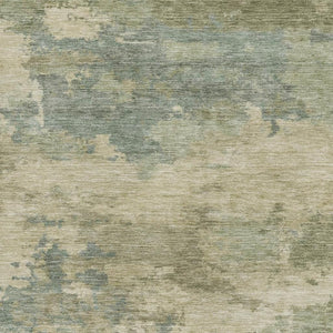 HomeRoots 10' X 14' Pale Aqua & Beige Abstract Area Rug – Washable, UV Protected, Durable for Busy Homes! 717200