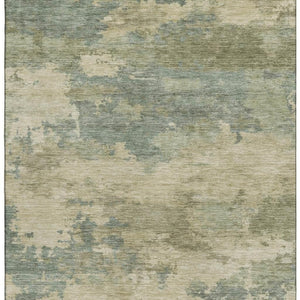 HomeRoots 10' X 14' Pale Aqua & Beige Abstract Area Rug – Washable, UV Protected, Durable for Busy Homes! 717200