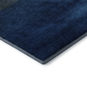 HomeRoots 8' X 10' Nautical Washable Area Rug – Blue & Brown with UV Protection for Homes with Kids & Pets 717228