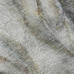 HomeRoots 9' X 12' Ivory Charcoal Animal Print Area Rug - Stylish, Washable, UV-Protected for Modern Spaces 717235