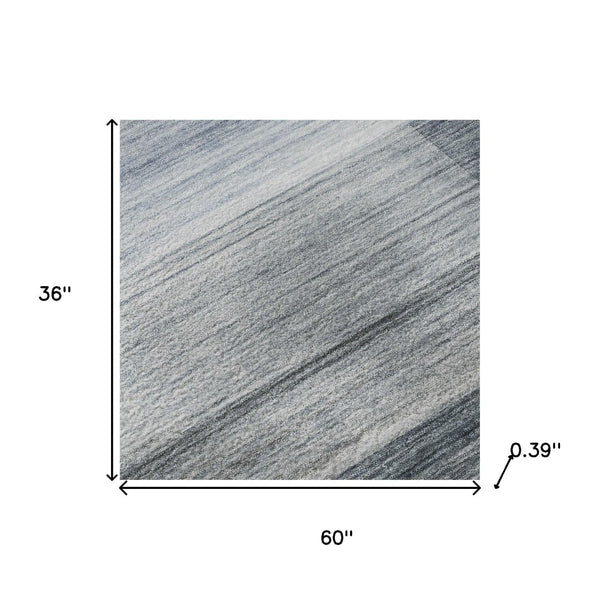 HomeRoots 5' X 8' Denim Blue & Ivory Striped Area Rug - Washable, UV Protected, Stain Resistant & Stylish Design 717244