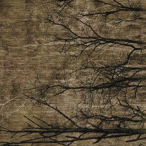 HomeRoots 5' X 8' Brown & Charcoal Floral Area Rug – Washable, UV-Protected, Perfect for High-Traffic Homes! 717268