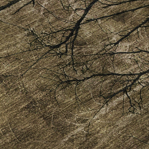 HomeRoots 9' X 12' Elegant Brown and Charcoal Floral Area Rug – Machine Washable, UV Protected, Stain Resistant 717271