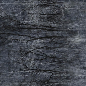 HomeRoots 5' X 8' Charcoal Gray Floral Area Rug – Machine Washable, UV Protected, Ideal for High-Traffic Spaces 717280