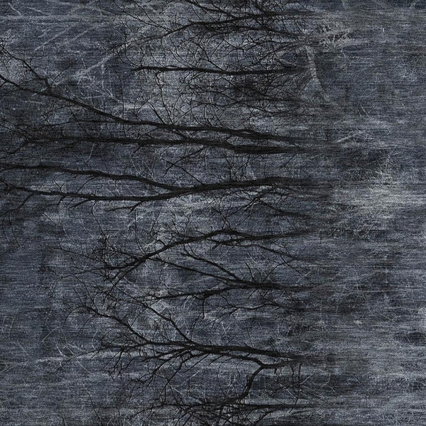 HomeRoots 5' X 8' Charcoal Gray Floral Area Rug – Machine Washable, UV Protected, Ideal for High-Traffic Spaces 717280