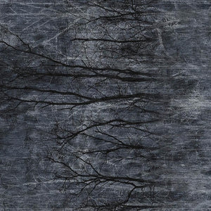 HomeRoots 10' X 14' Charcoal & Gray Floral Area Rug - Washable, UV-Protected, Durable for Busy Homes & Patios 717284