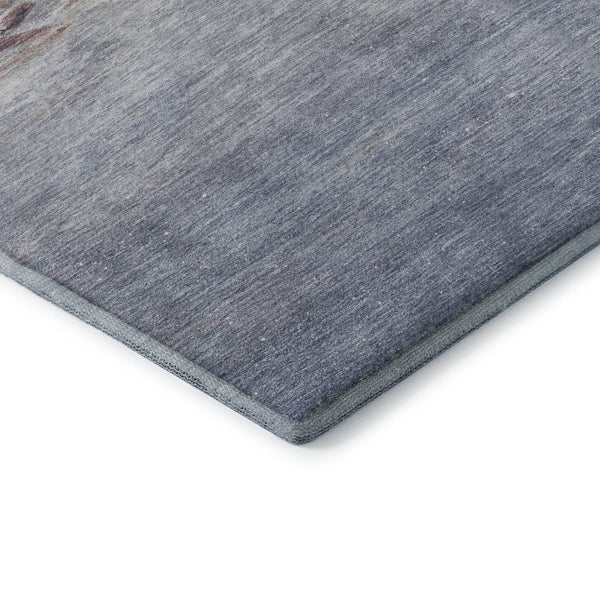 HomeRoots 10' X 14' Blue and Gold Nautical Washable Area Rug – UV Protected, Stain Resistant, Ideal for Homes 717296