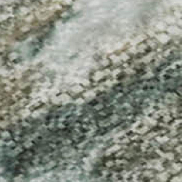 HomeRoots 5' X 8' Teal & Gold Nautical Area Rug - Washable, UV Protected, Stain Resistant for Coastal Charm 717304