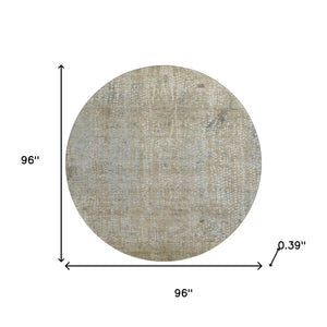 HomeRoots 8' X 10' Washable Beige and Gray Abstract Area Rug with UV Protection for High-Traffic Spaces 717318