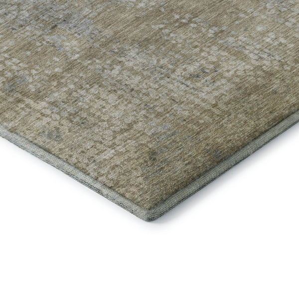 HomeRoots 9' X 12' Beige & Gray Abstract Area Rug - Washable, UV-Protected, Stain Resistant, Durable Design! 717319