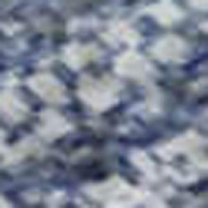 HomeRoots 8' Blue And Ivory Abstract Round Rug - Washable, UV-Protected, Stain-Resistant for Modern Spaces 717323