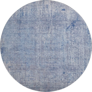 HomeRoots 8' X 10' Blue And Ivory Abstract Washable Area Rug - Durable, UV Protected, Low-Maintenance Design! 717324
