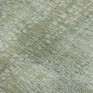 HomeRoots 5' X 8' Green and Sage Abstract Area Rug - Washable, UV Protected, Stylish for Modern Living Spaces 717328