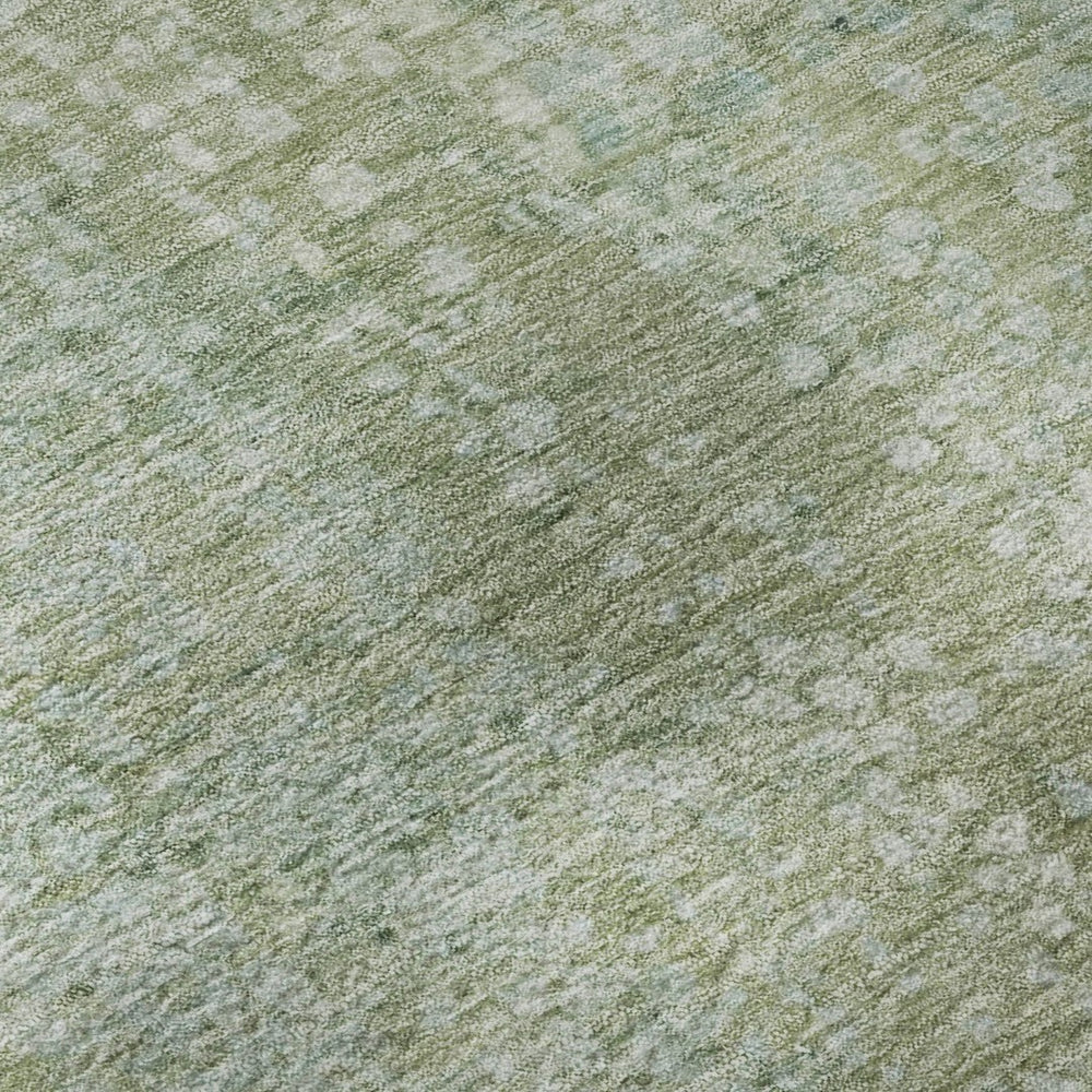 HomeRoots 5' X 8' Green and Sage Abstract Area Rug - Washable, UV Protected, Stylish for Modern Living Spaces 717328