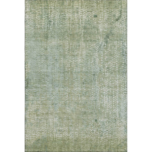 HomeRoots 8' Green And Sage Abstract Washable Round Rug - UV Protected, Stain Resistant, Family-Friendly Style 717329