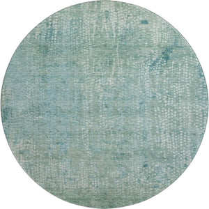 HomeRoots 8' X 10' Stylish Teal & Ivory Abstract Washable Area Rug – UV Protected, Durable & Family-Friendly! 717336