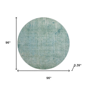 HomeRoots 8' X 10' Stylish Teal & Ivory Abstract Washable Area Rug – UV Protected, Durable & Family-Friendly! 717336