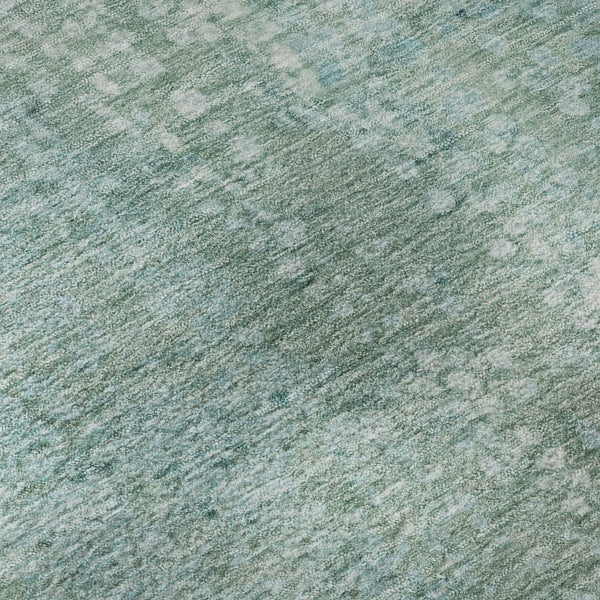 HomeRoots 10' X 14' Teal And Ivory Abstract Area Rug - Machine Washable, UV Protected, Durable for High Traffic Areas 717338